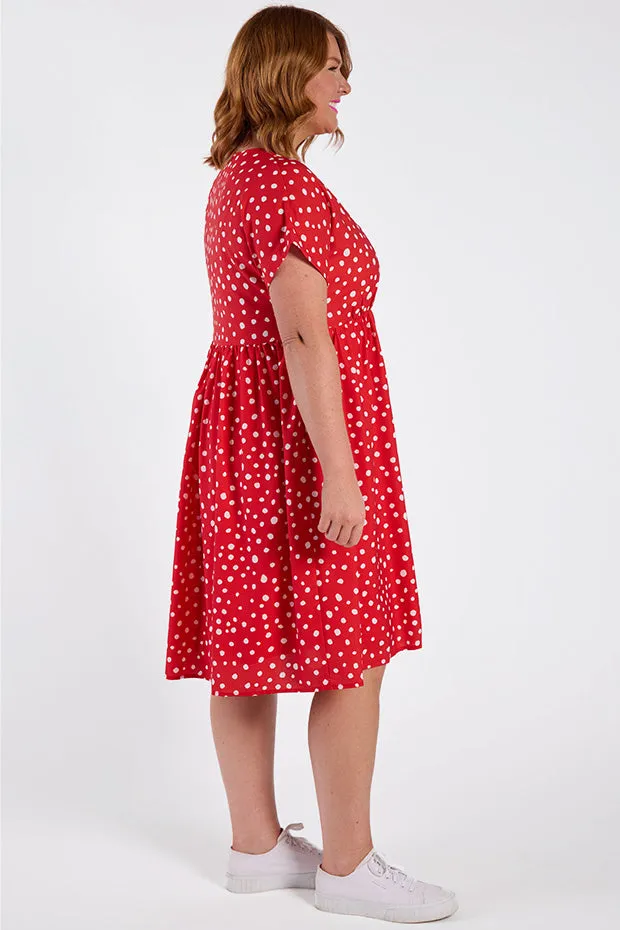 Savannah Red Spot Dress