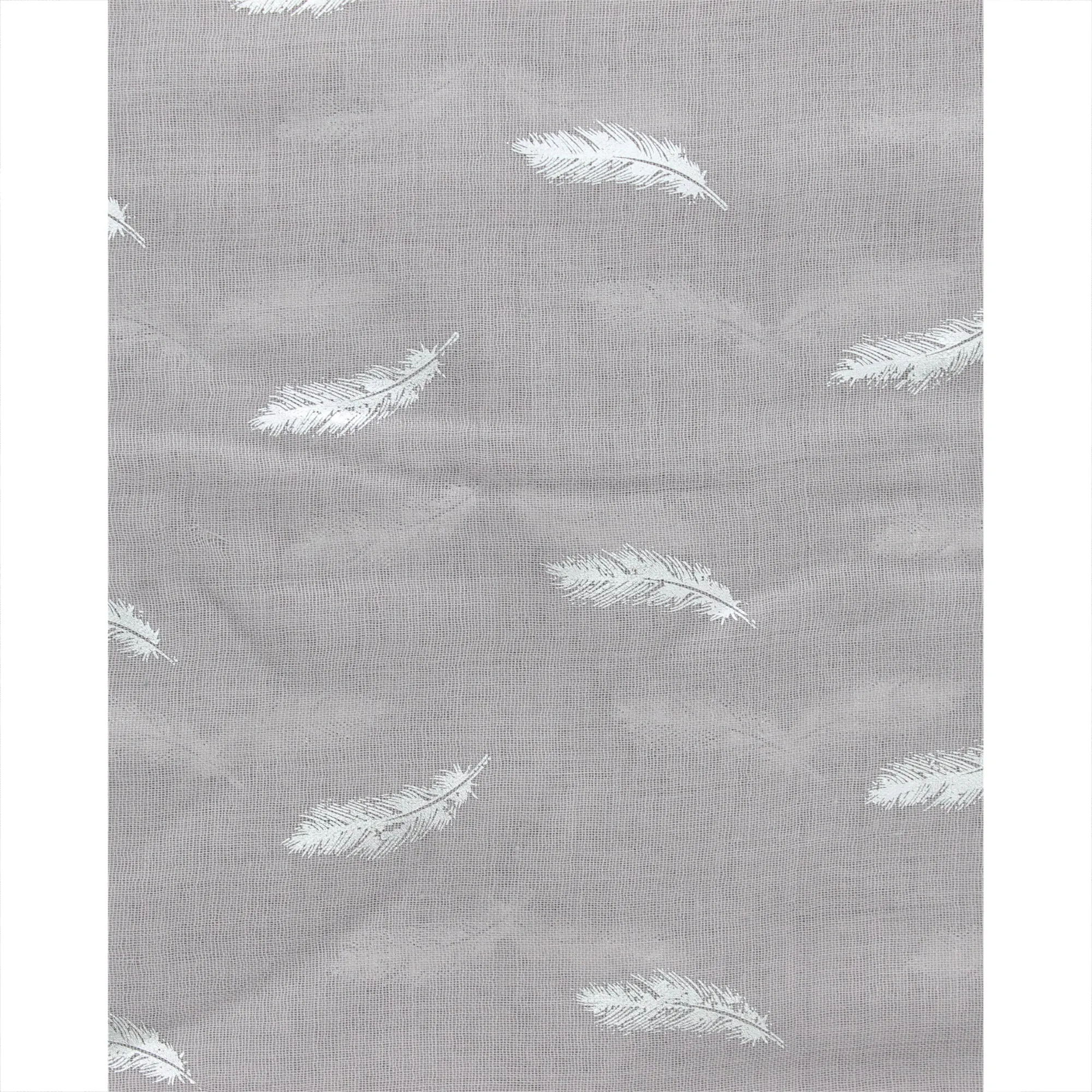 Scarf with Silver Foil Mini Feathers