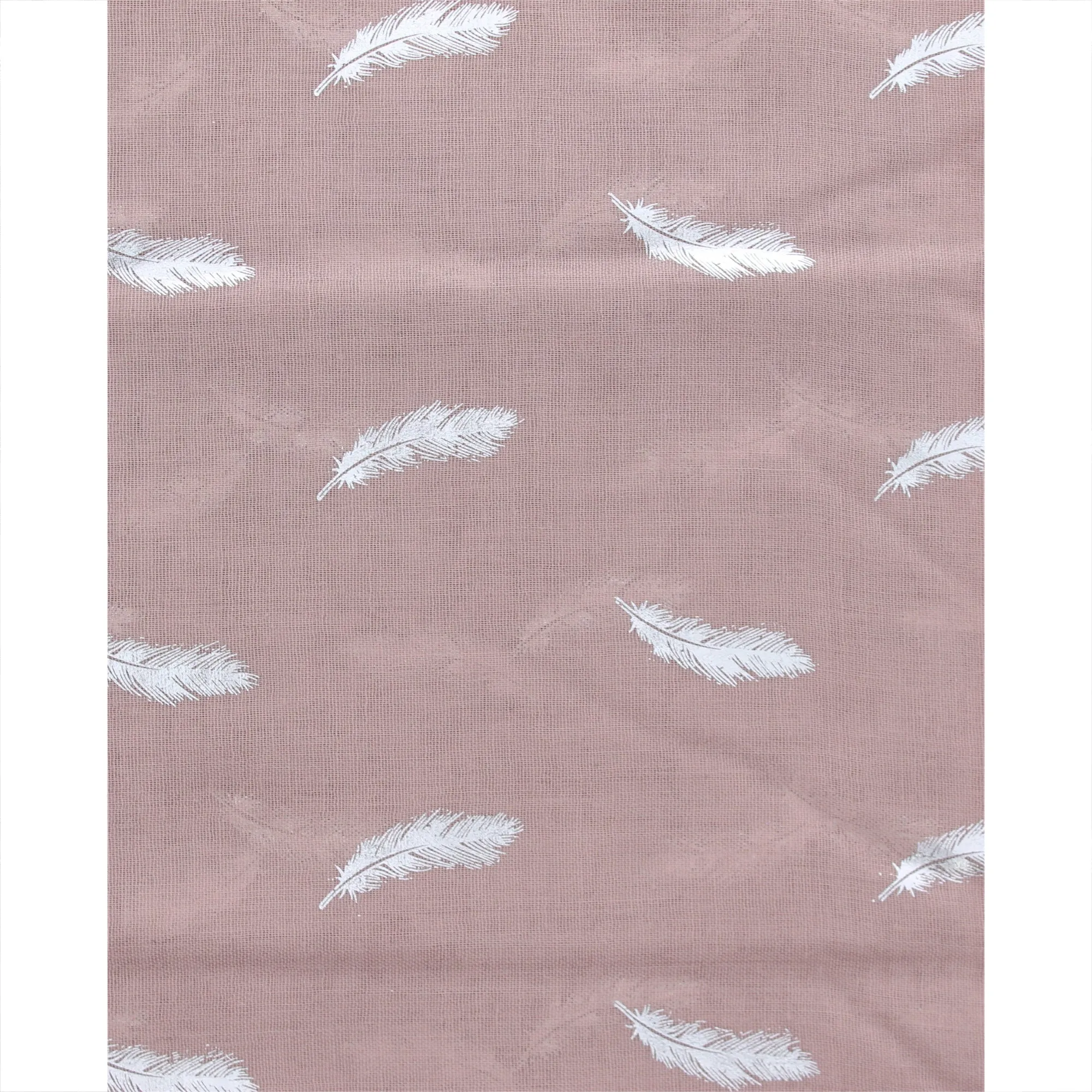 Scarf with Silver Foil Mini Feathers