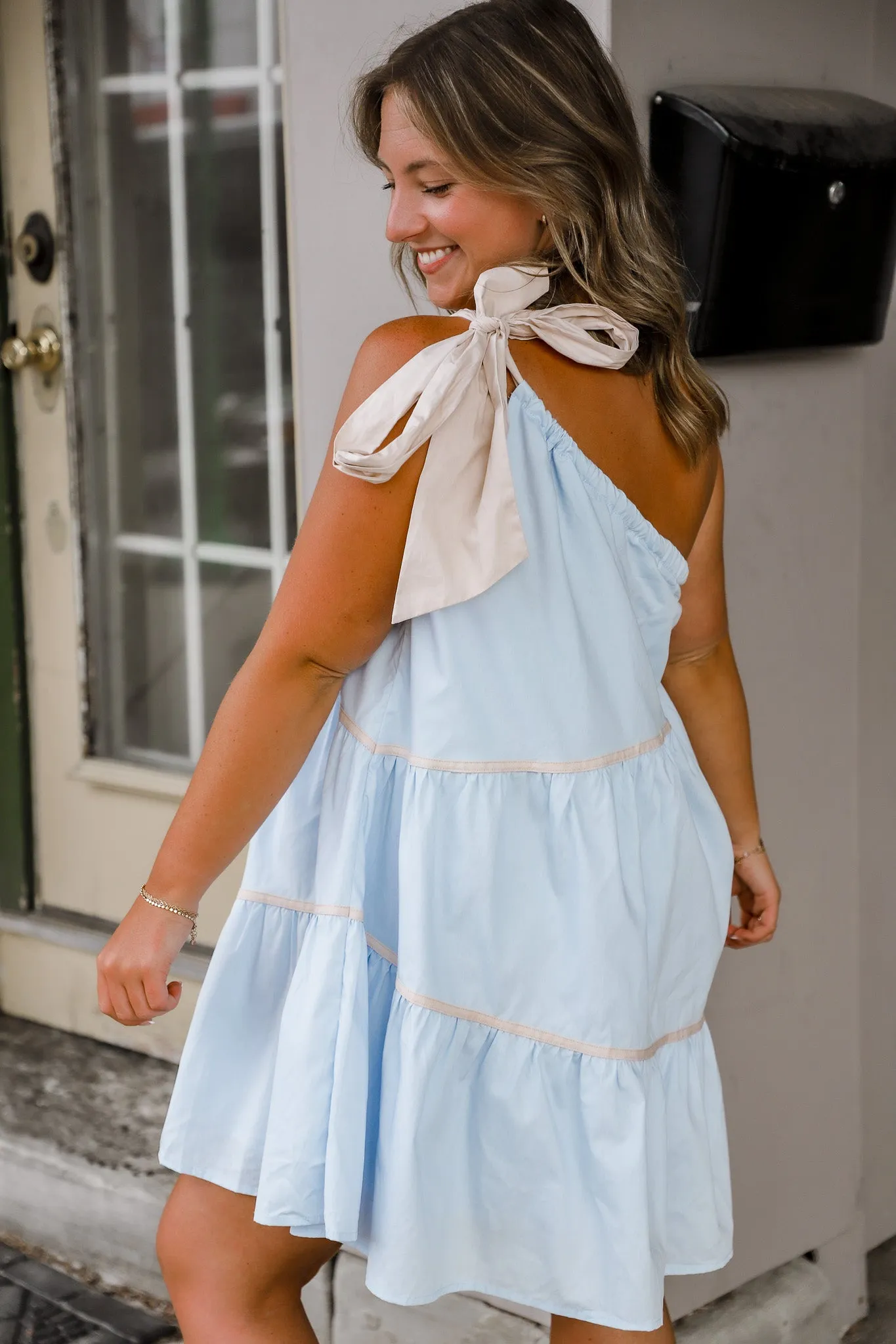 Sea Breeze Blue Babydoll Dress