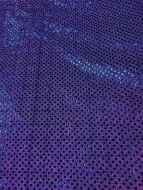 Sequin Metallic Dot Fabric - 44-inches Wide Purple/Blue Close-Out