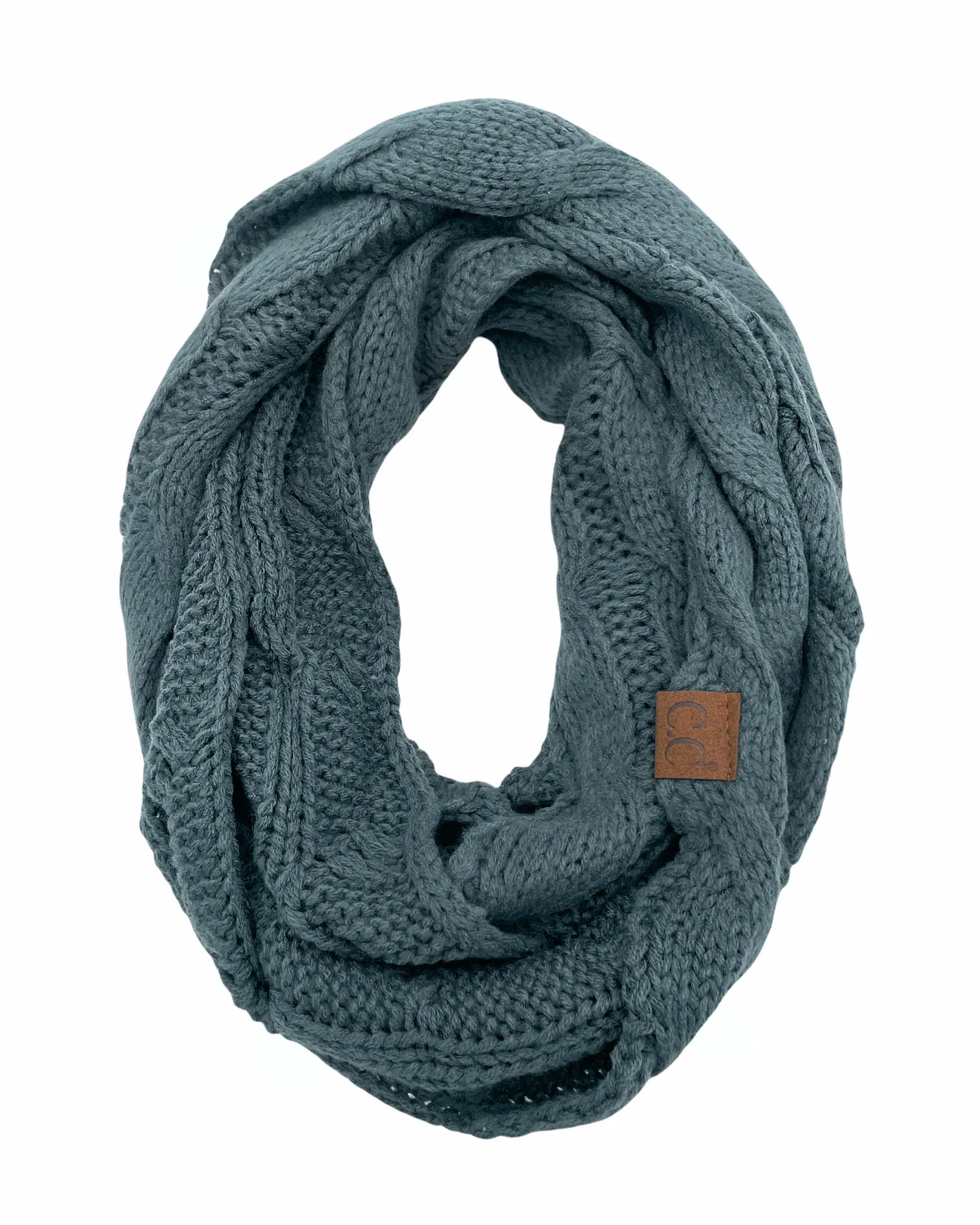 SF-800 Infinity Scarf Teal Grey