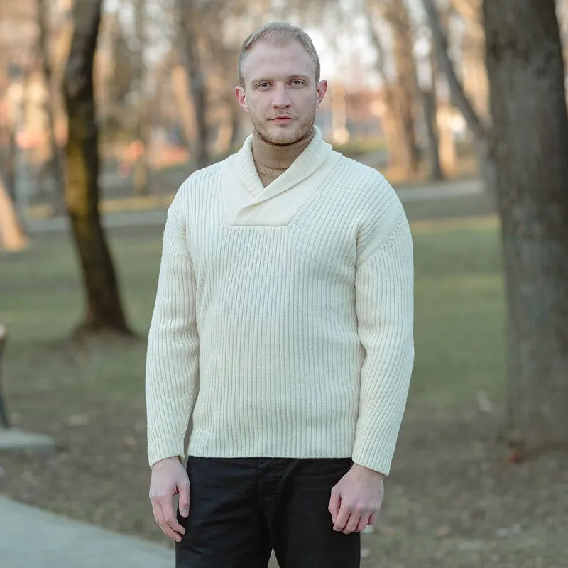 Shawl Collar Irish Fisherman Sweater