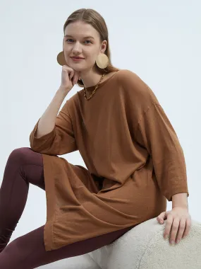 SILKINC Silk-Cotton Meditation Sweater Dress