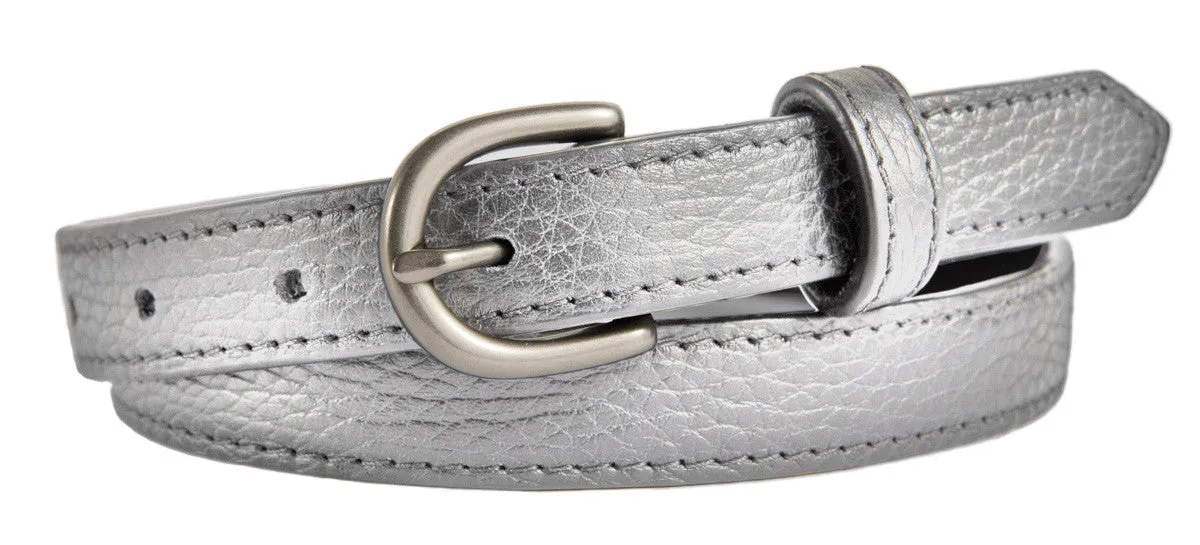 Soho Belt, (0.75") Brushed Silver Buckle