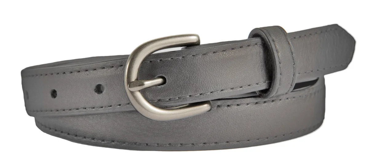 Soho Belt, (0.75") Brushed Silver Buckle