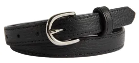 Soho Belt, (0.75") Shiny Silver Buckle