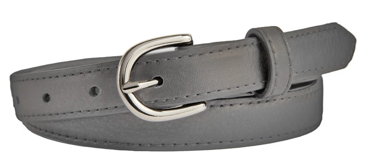 Soho Belt, (0.75") Shiny Silver Buckle