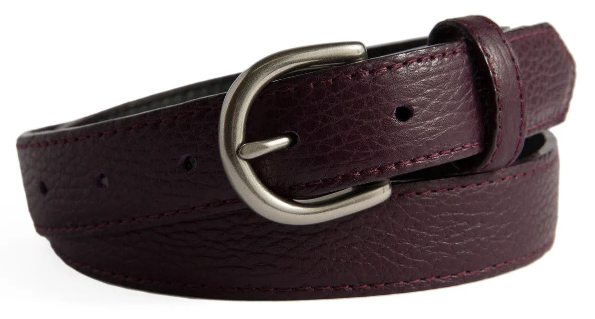 Soho Belt, (1.25") Brushed Silver Buckle