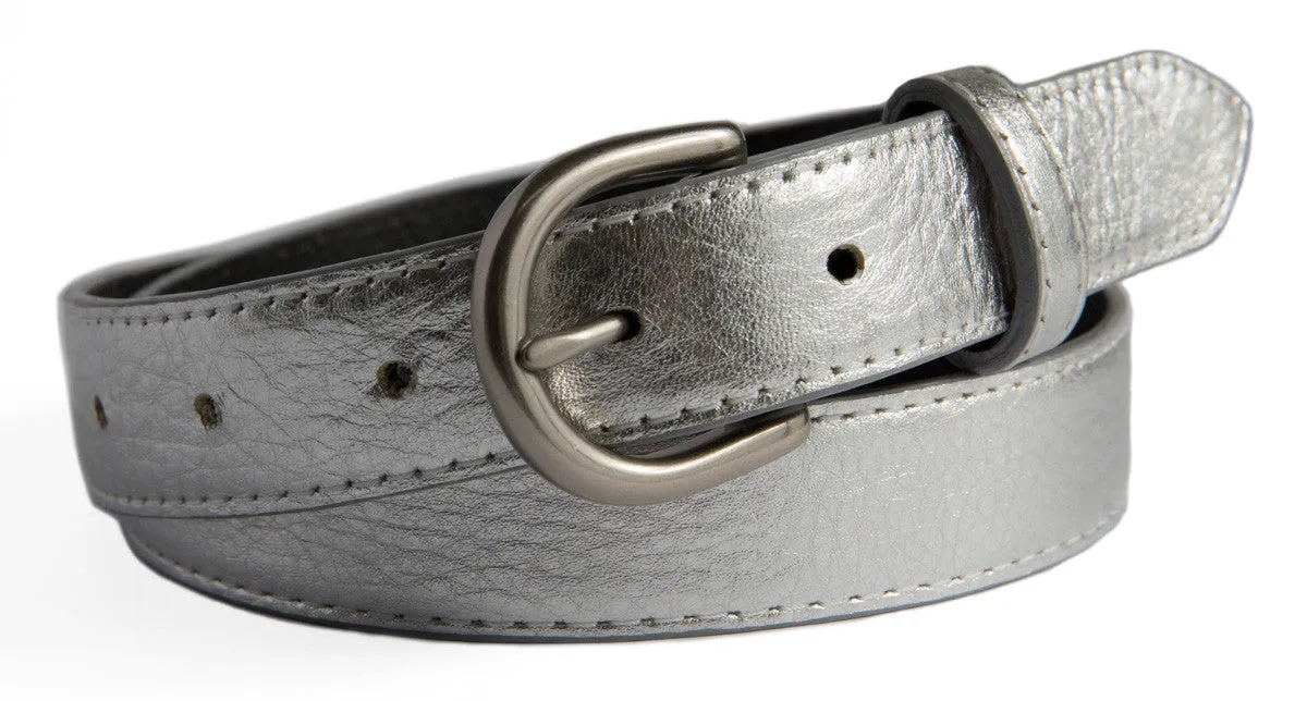 Soho Belt, (1.25") Brushed Silver Buckle