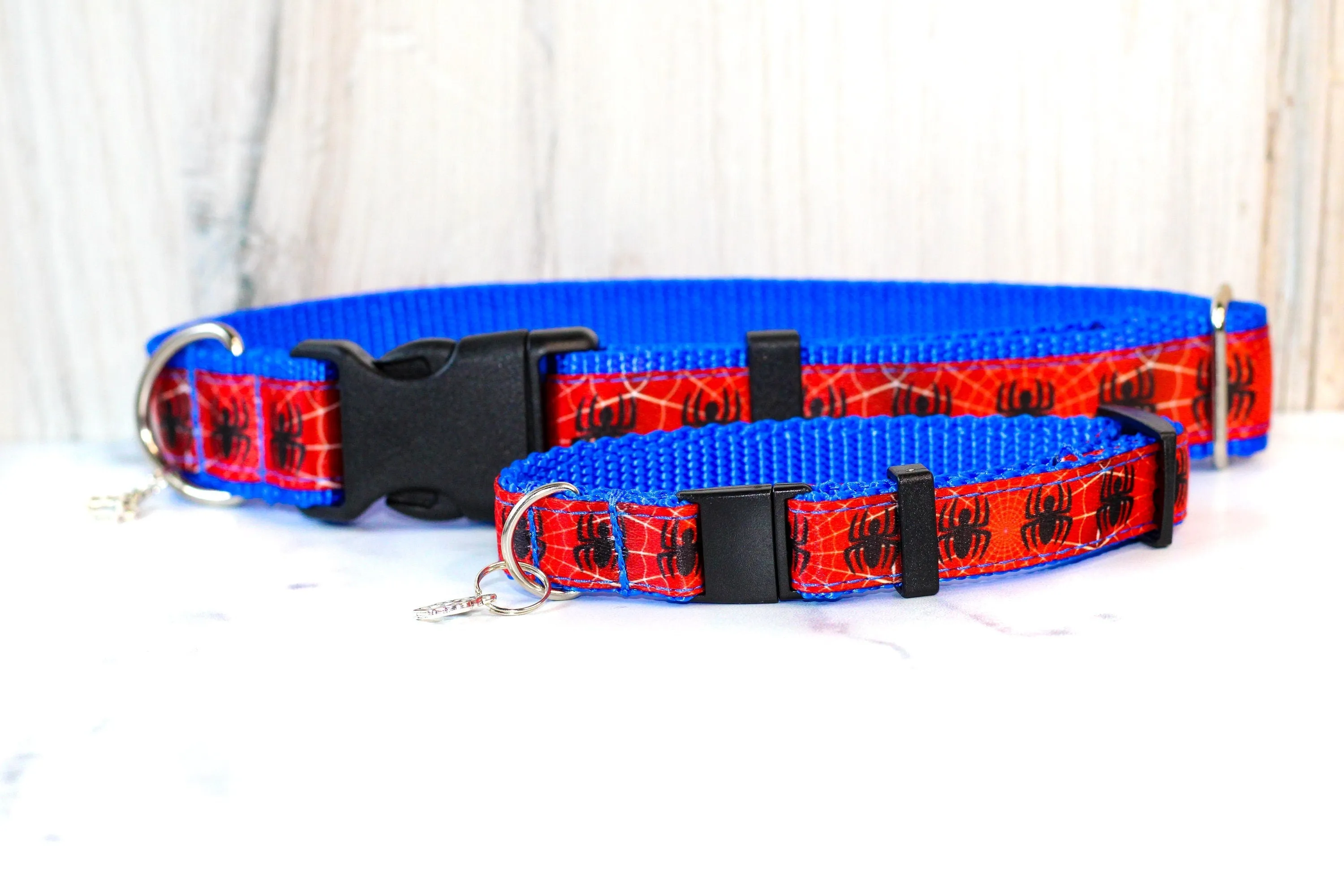 Spidey Collar, Spiderman Dog collar, Comic pet gear ,Superhero collar ,Wide Cat collar, Boy dog collar,