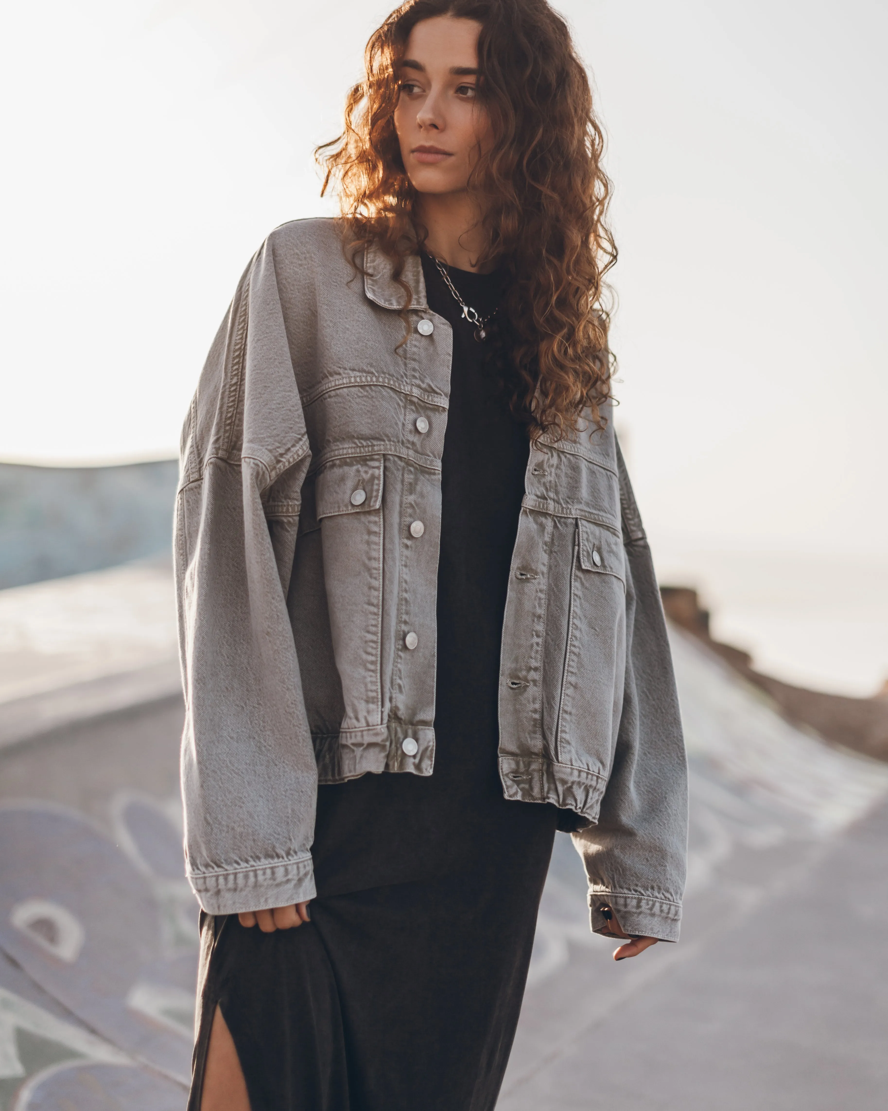 The Khaki Faded Denim Jacket