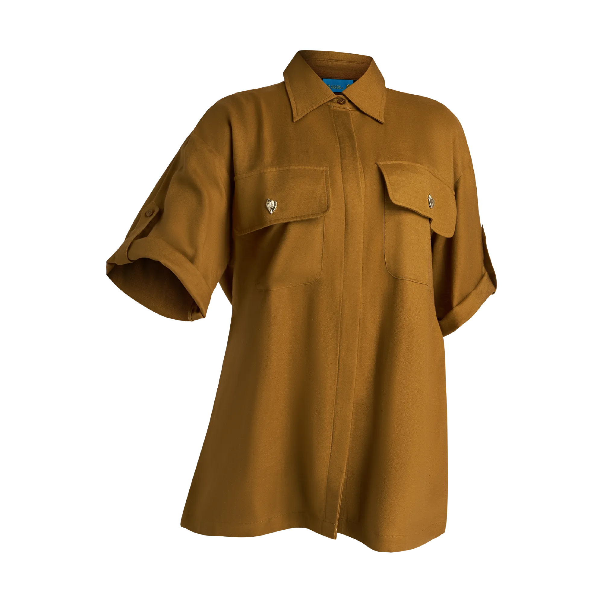 THE STROMBUS BLOUSE-SEPIA