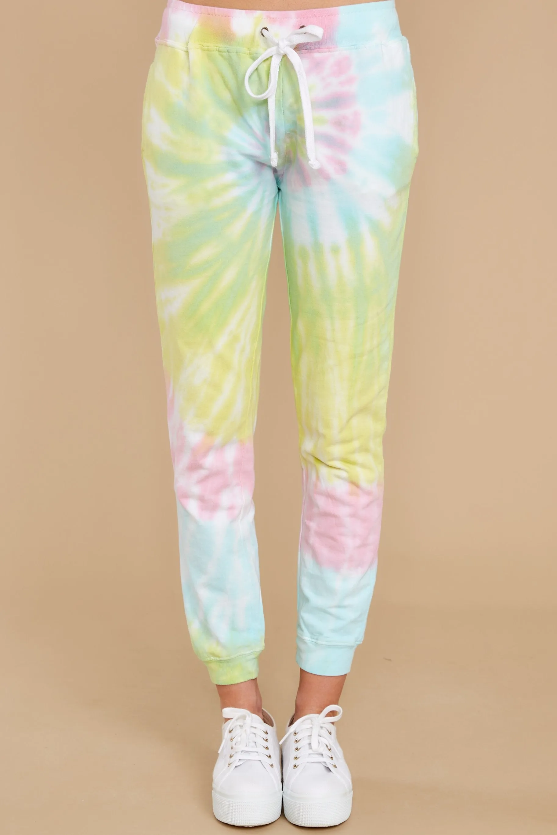 Totally Worth It Dreamsicle Spiral Tie Dye Joggers