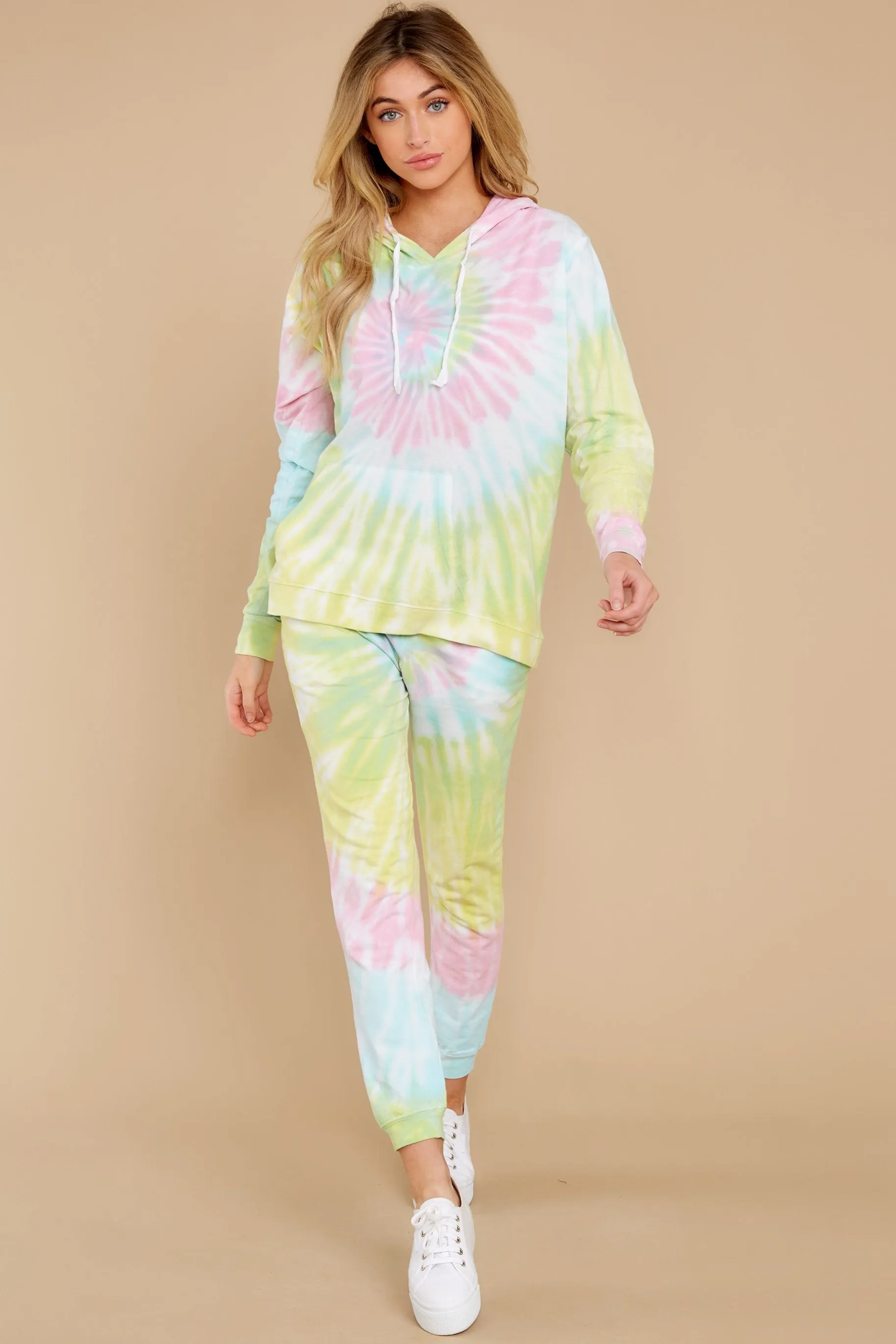 Totally Worth It Dreamsicle Spiral Tie Dye Joggers