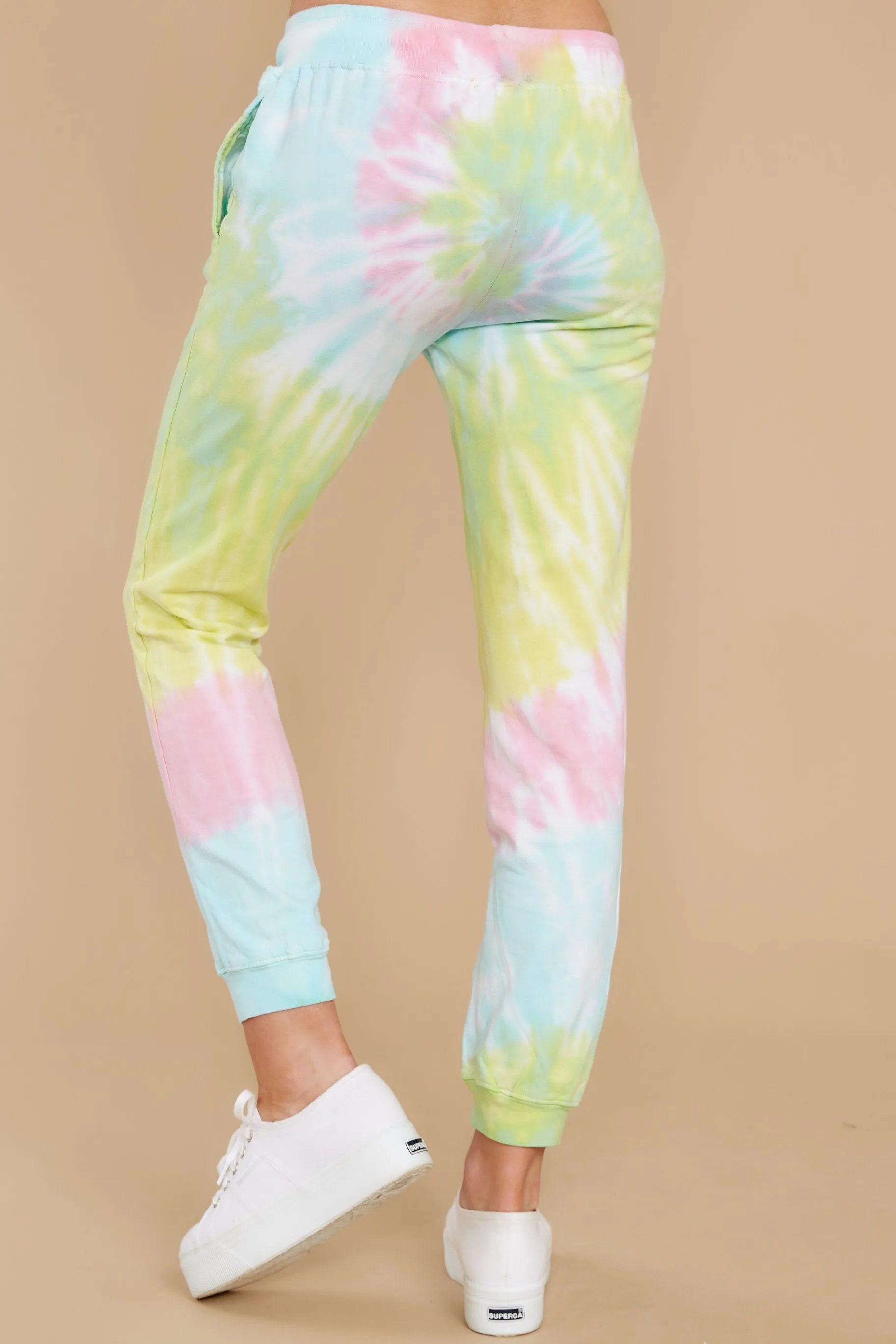 Totally Worth It Dreamsicle Spiral Tie Dye Joggers