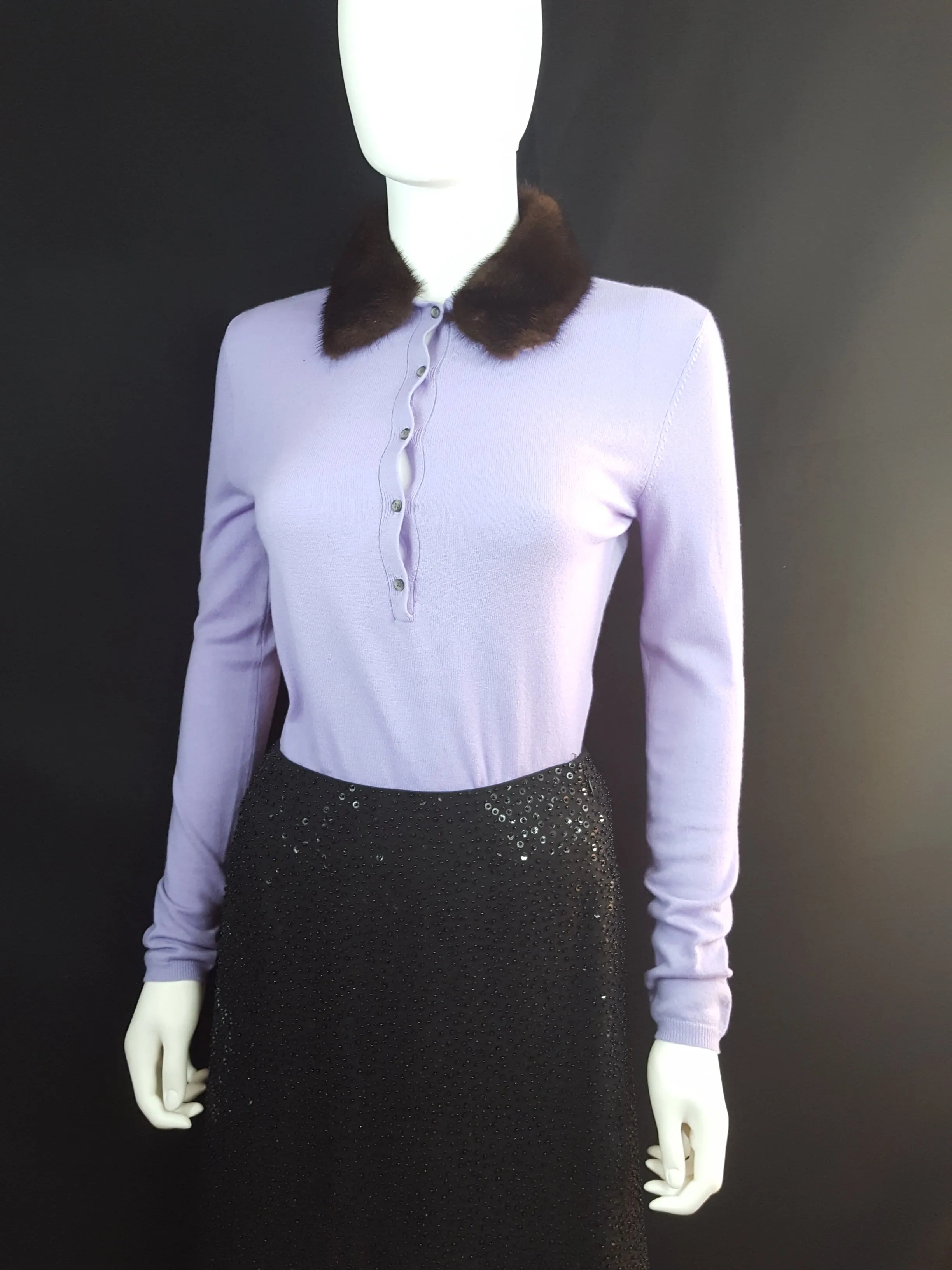 TSE Cashmere Mink Collar Sweater size S