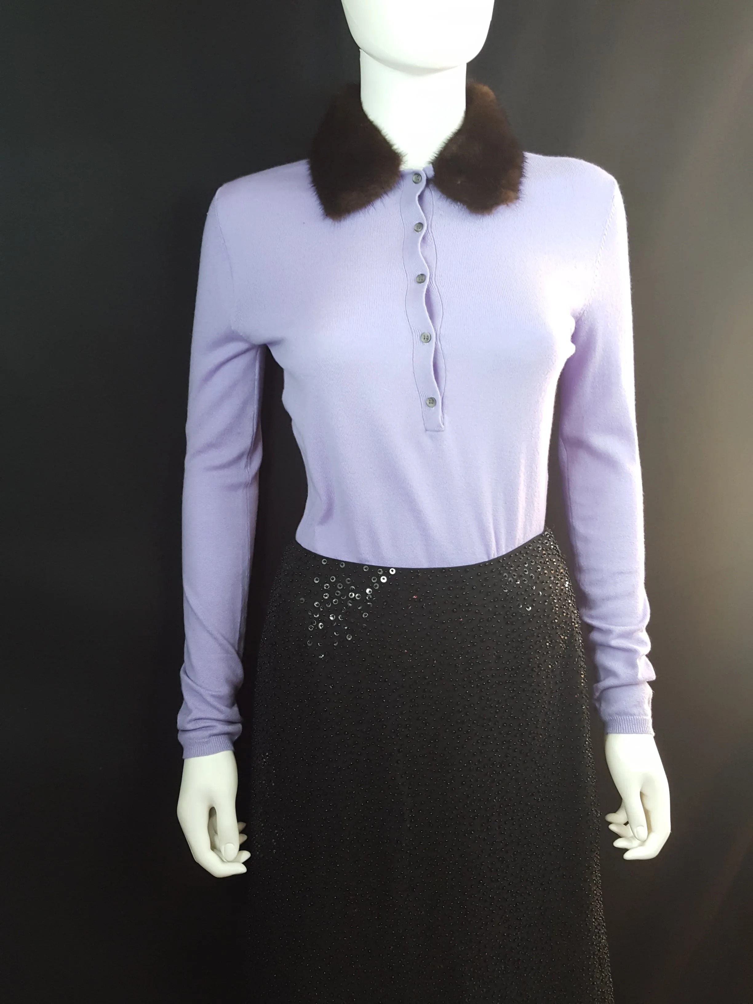 TSE Cashmere Mink Collar Sweater size S