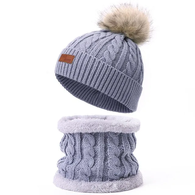 Ultra-Soft Kids Hat and Scarf Set