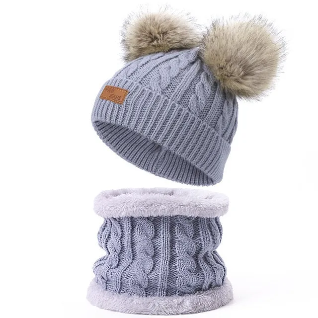 Ultra-Soft Kids Hat and Scarf Set