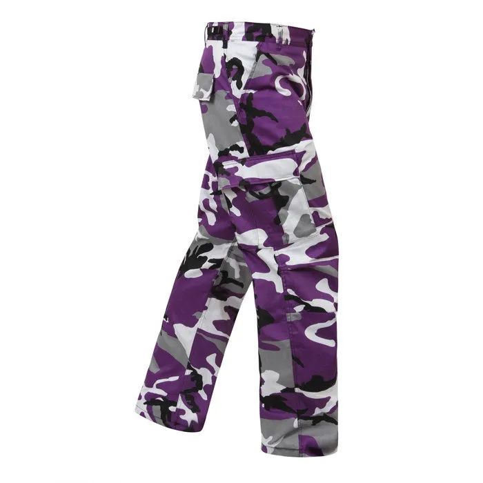 Ultra Violet Camouflage - Military BDU Pants - Polyester Cotton Twill