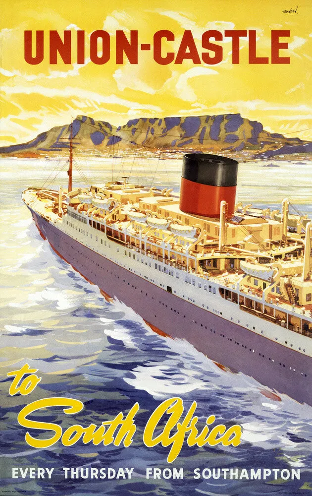 Union-Castle Line Poster South Africa