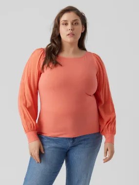 Vero Moda Curve Randi Coral Top