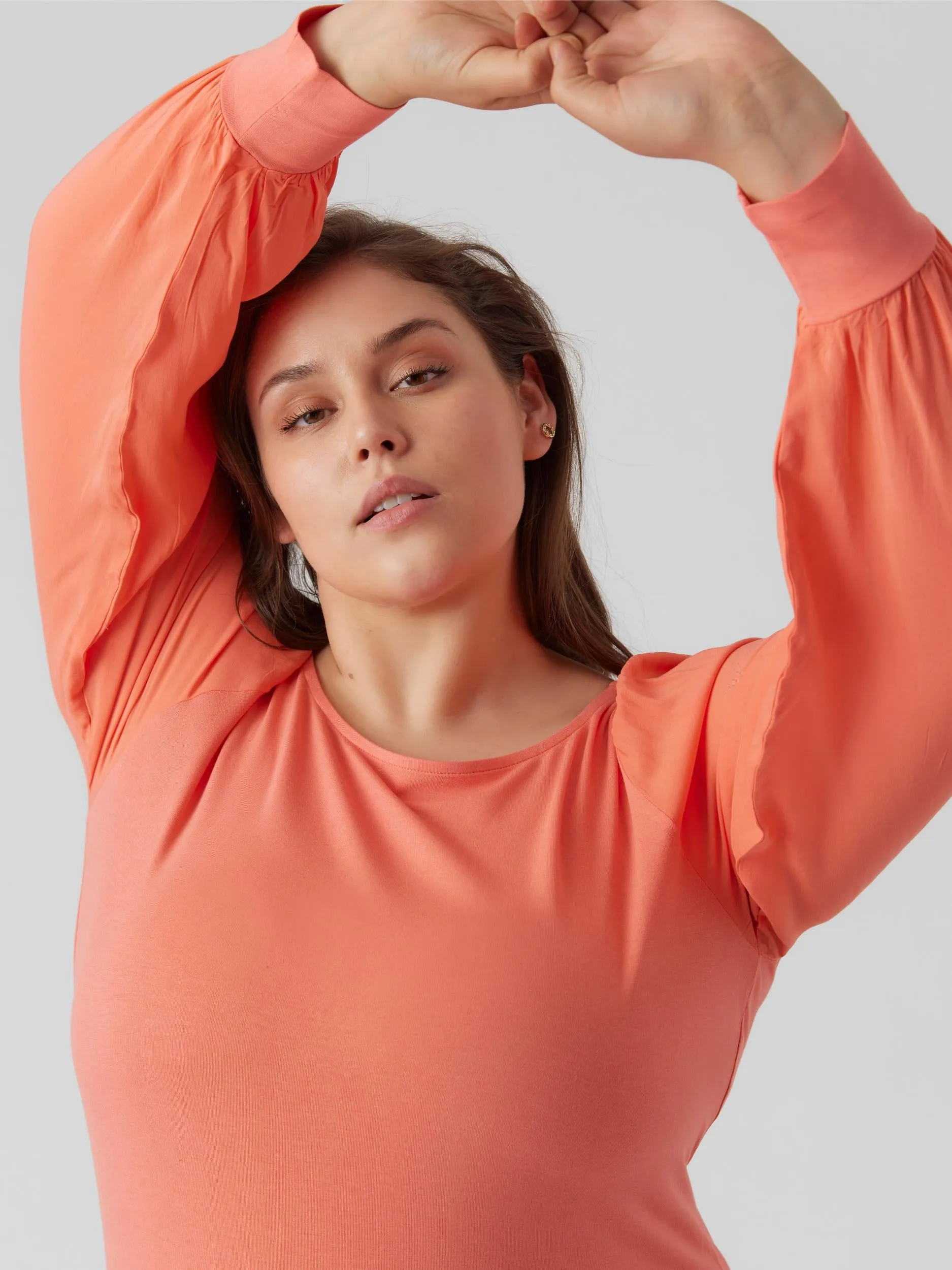 Vero Moda Curve Randi Coral Top