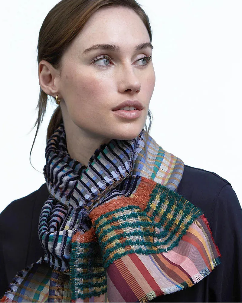 Wallace Sewell AllHallows Silk Block Scarf - Indigo