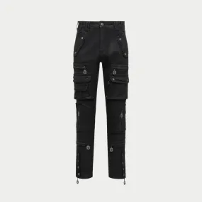 Wax Flare Premium Cargo Pants (Black)