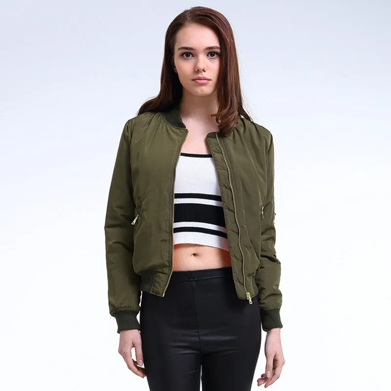 Winter Flight army green bomber jacket women jacket and women's coat clothes bomber ladies