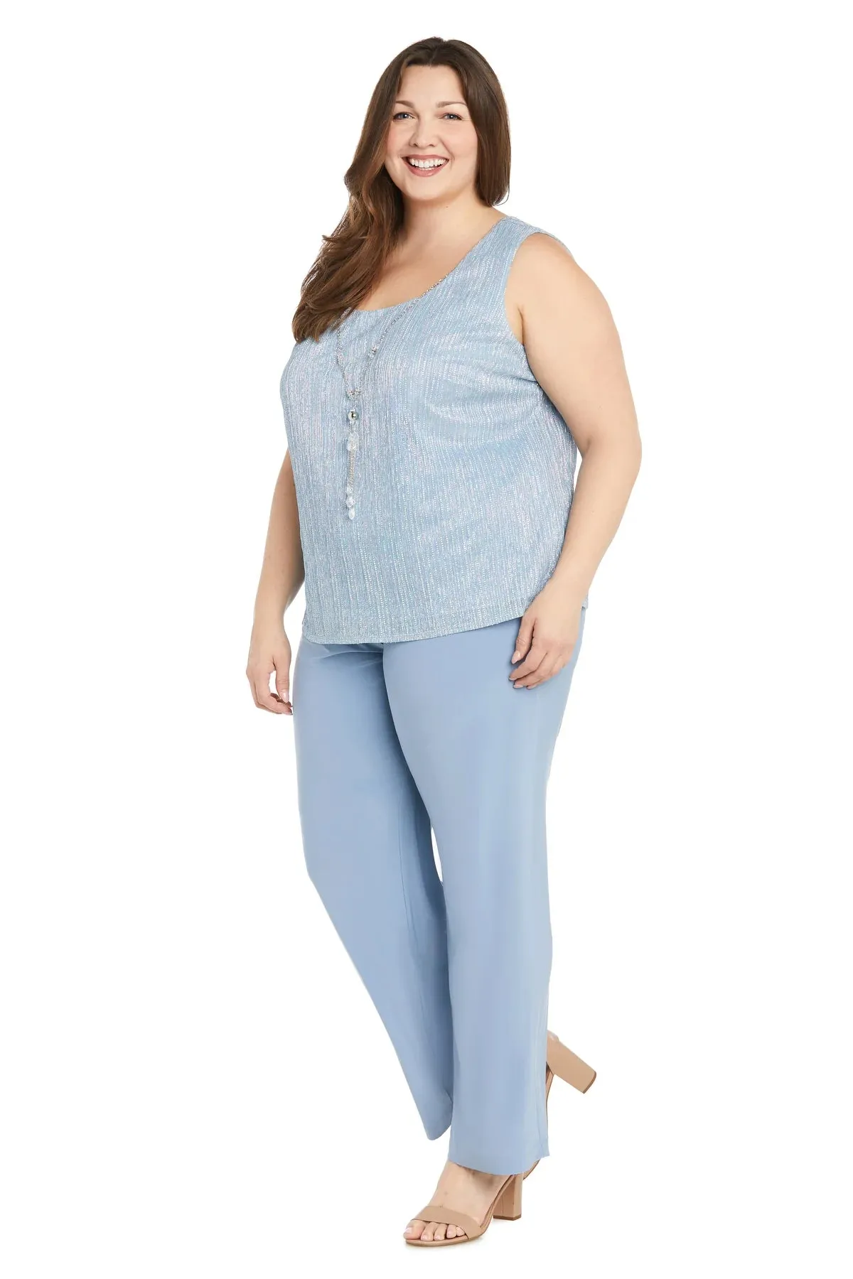 Women's Plus Size Crinkle Duster Pant Set - Mother of the Groom Pant Suit