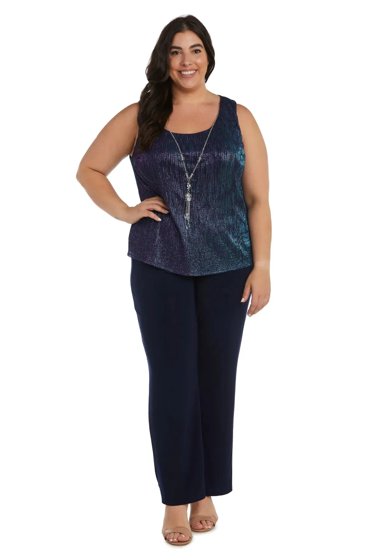 Women's Plus Size Crinkle Duster Pant Set - Mother of the Groom Pant Suit