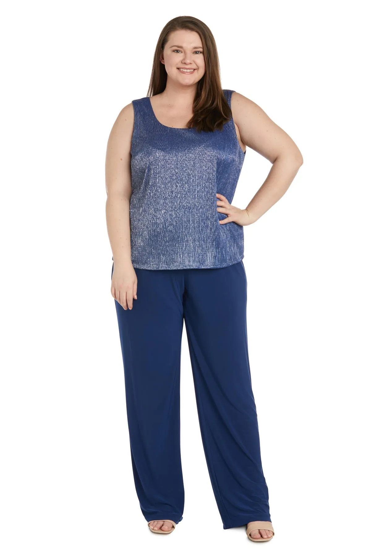 Women's Plus Size Crinkle Duster Pant Set - Mother of the Groom Pant Suit