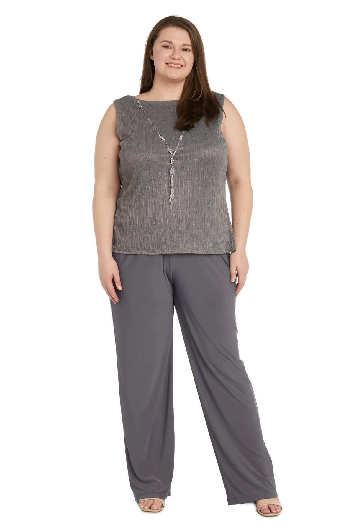 Women's Plus Size Crinkle Duster Pant Set - Mother of the Groom Pant Suit