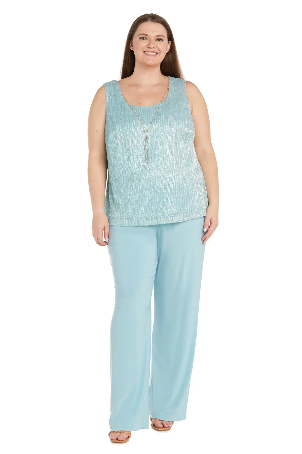 Women's Plus Size Crinkle Duster Pant Set - Mother of the Groom Pant Suit