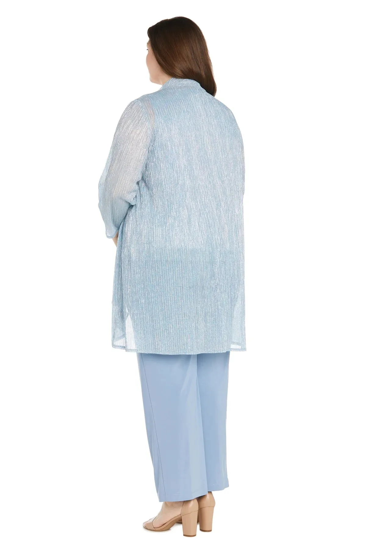 Women's Plus Size Crinkle Duster Pant Set - Mother of the Groom Pant Suit