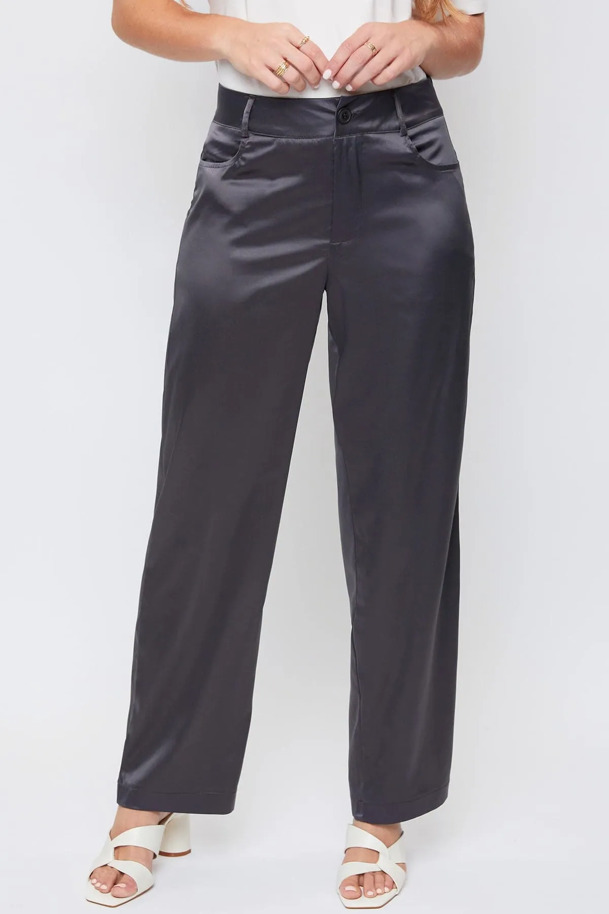 Women's Satin Comfort Stretch Office Pants