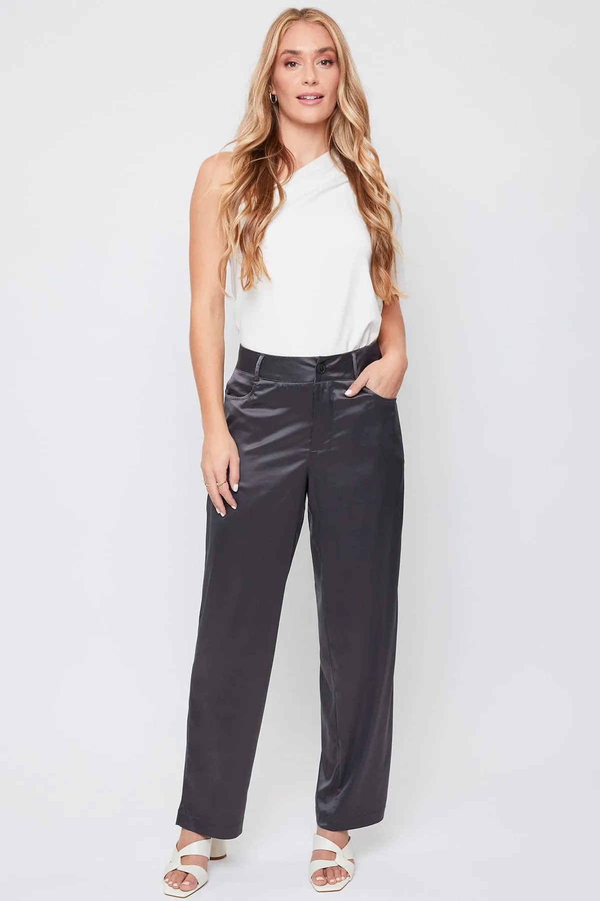 Women's Satin Comfort Stretch Office Pants