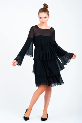 Yasmine Silk Dress Black