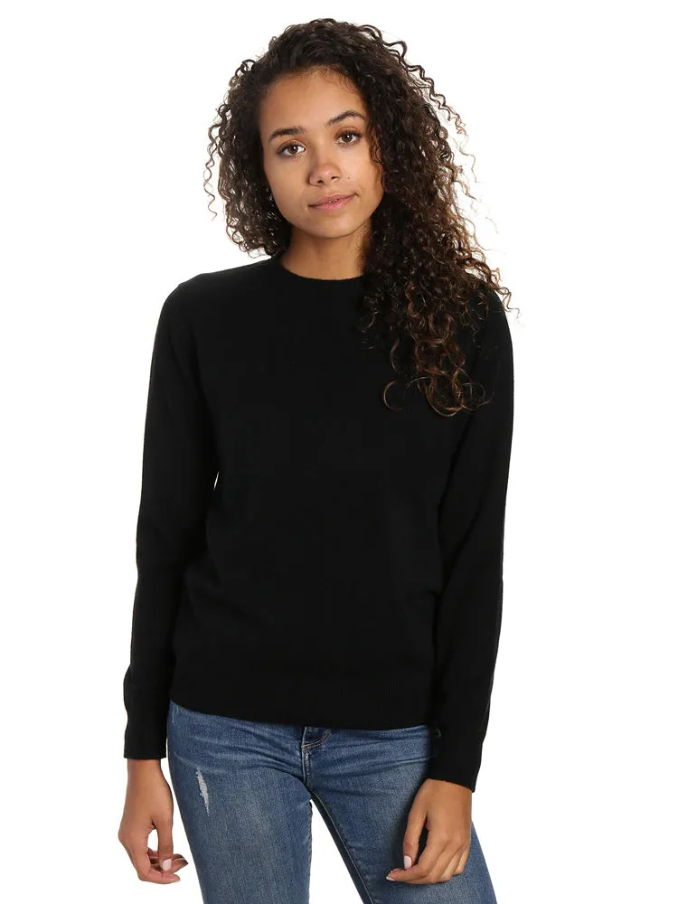 Zainuno Moizni Women's 100% Cashmere Classic Crew Neck Sweater